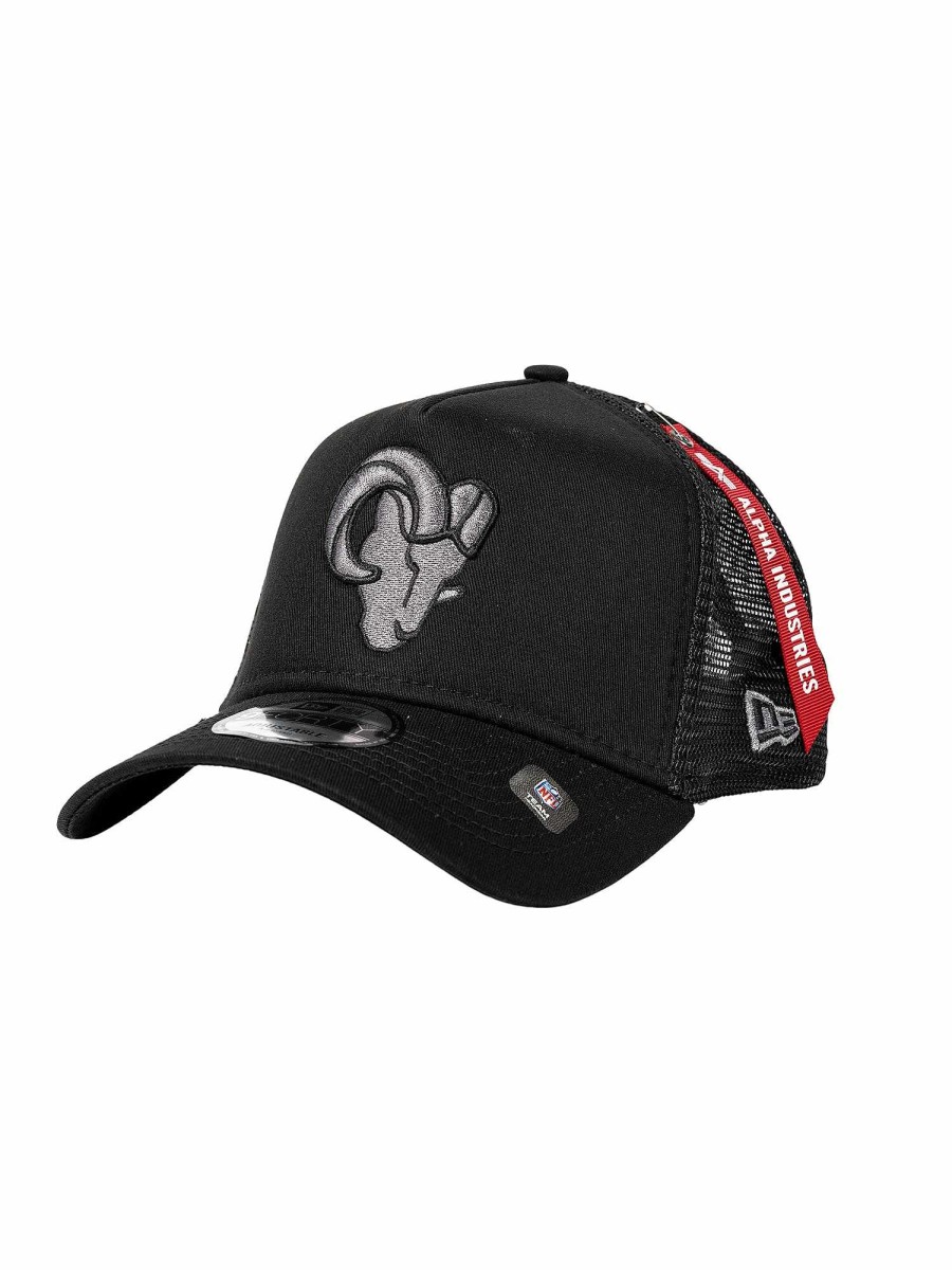 Nfl Alpha Industries Nfl X Alpha X New Era - Caps | Los Angeles Rams X Alpha X New Era 940 Cap Black
