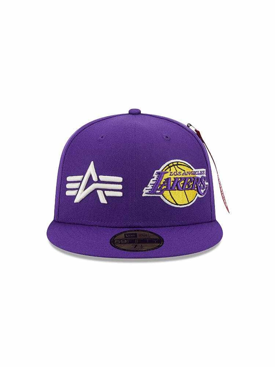 Nba Alpha Industries Nba X Alpha X New Era - Hats | Los Angeles Laker X Alpha X New Era 59Fifty Fitted Cap Purple