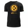Nfl Alpha Industries Nfl X Alpha X New Era - Tees | Pittsburgh Steelers X Alpha X New Era T-Shirt Black
