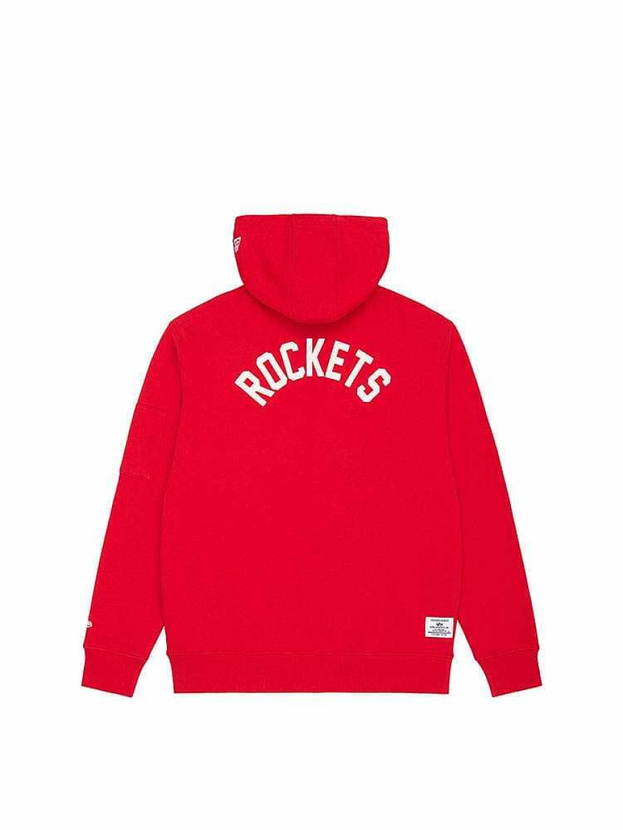 Nba Alpha Industries Nba X Alpha X New Era - Hoodies, Tees, & Shorts | Houston Rockets X Alpha X New Era Hoodie Red