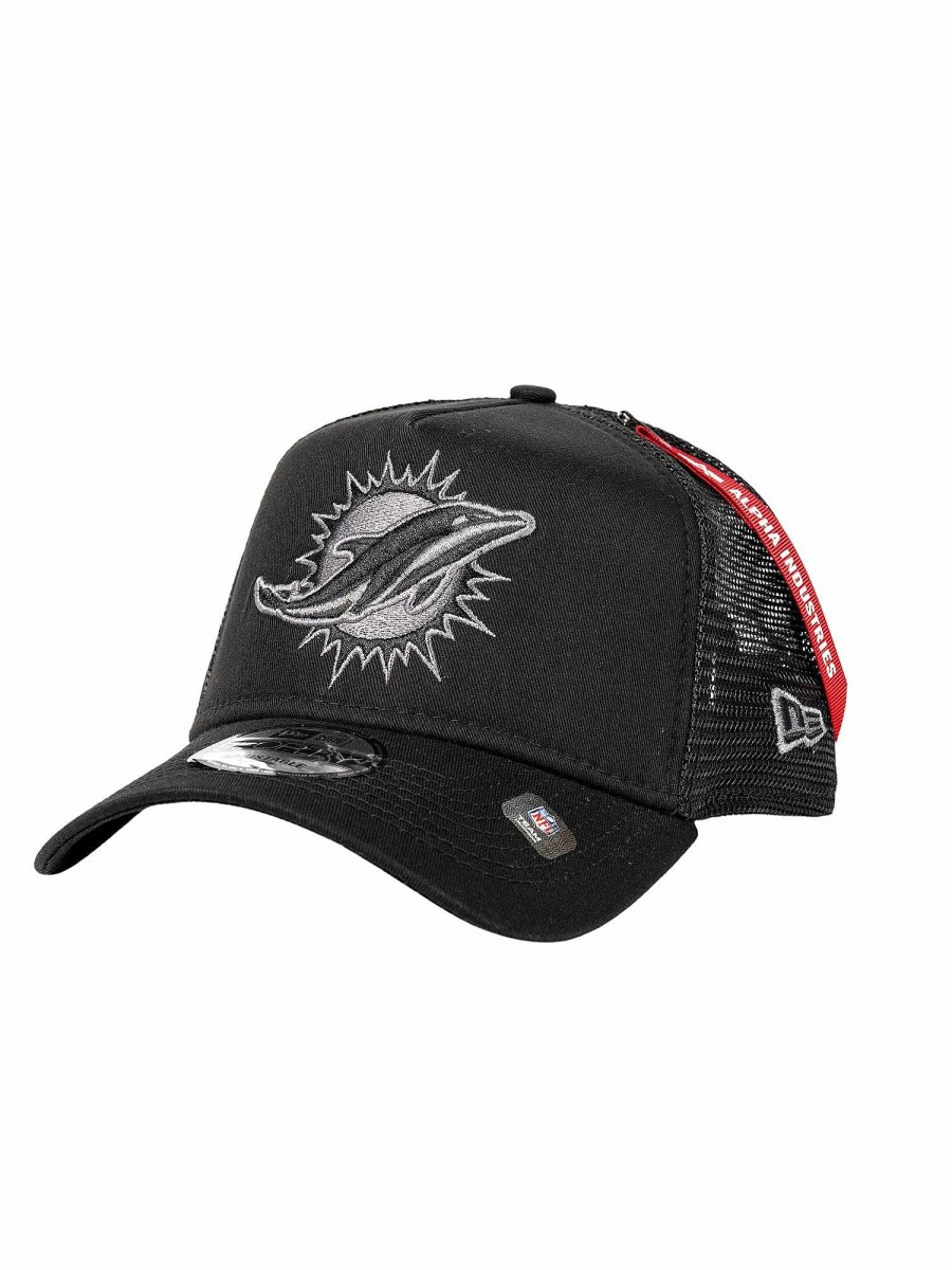 Nfl Alpha Industries Nfl X Alpha X New Era - Caps | Miami Dolphins X Alpha X New Era 940 Cap Black